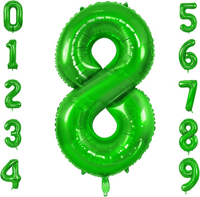 Number 8 Balloons for 8th Birthday Party Decorations, 0-100 Large No.8 Balloons by Joycard