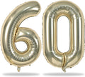 60th Birthday Balloons Champagne Gold by Lingqiang
