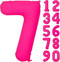 40IN Fluorescent Pink Number 7 Balloons Glow In The Dark Pink Balloon | by YOIOZAIZAI