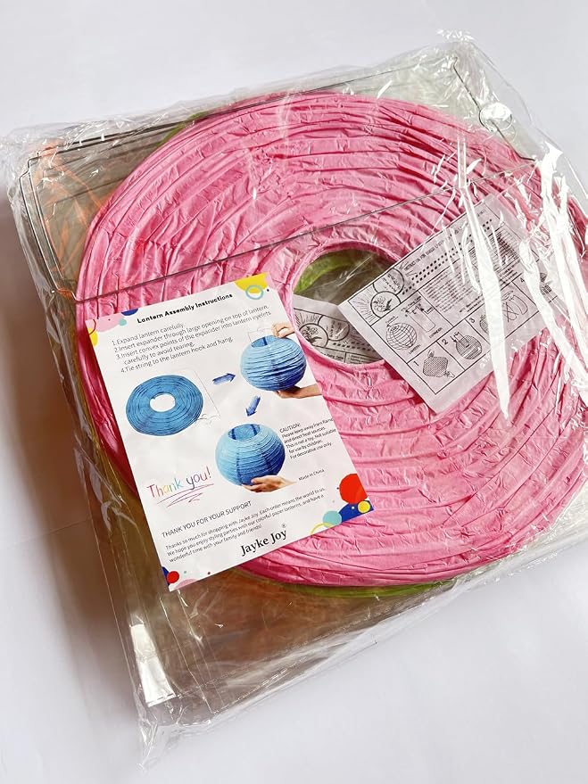 16pcs Mixed Size Colorful Paper Lanterns - Image 7