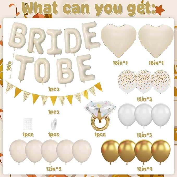 Sand White Bachelorette Party Decorations, Nude White Bride To Be Bridal Shower - Image 2