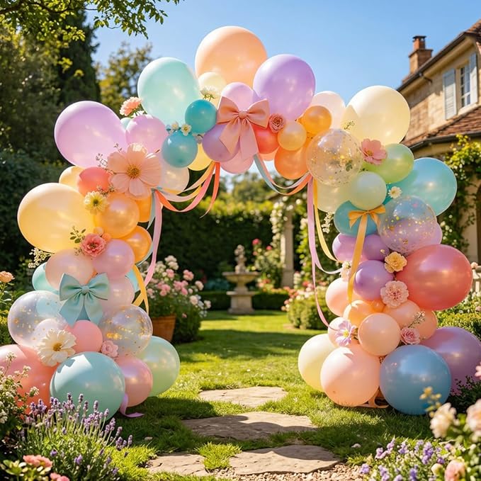 18 Inch Pastel Balloons 12 Pack Big Thick Latex Rainbow Large Multicolor Round - Image 4