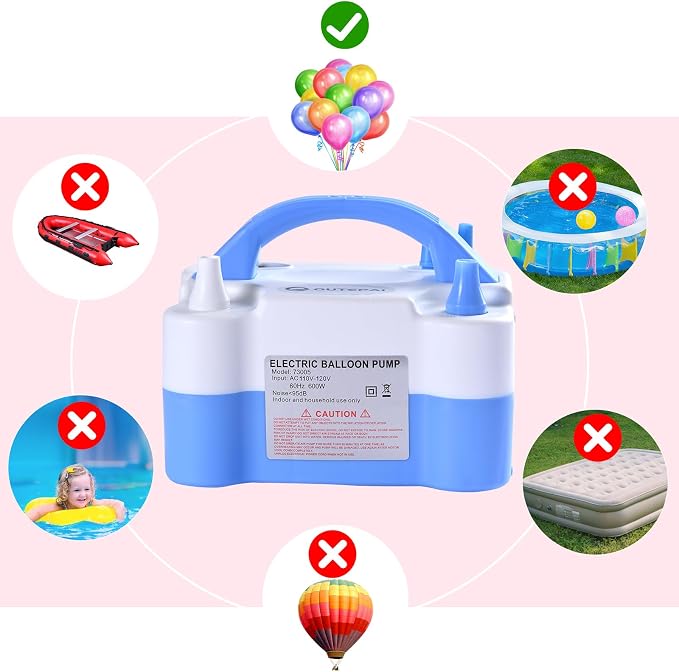 Electric Balloon Pump, Portable Electric Balloon Blower Machine Balloon Air - Image 5