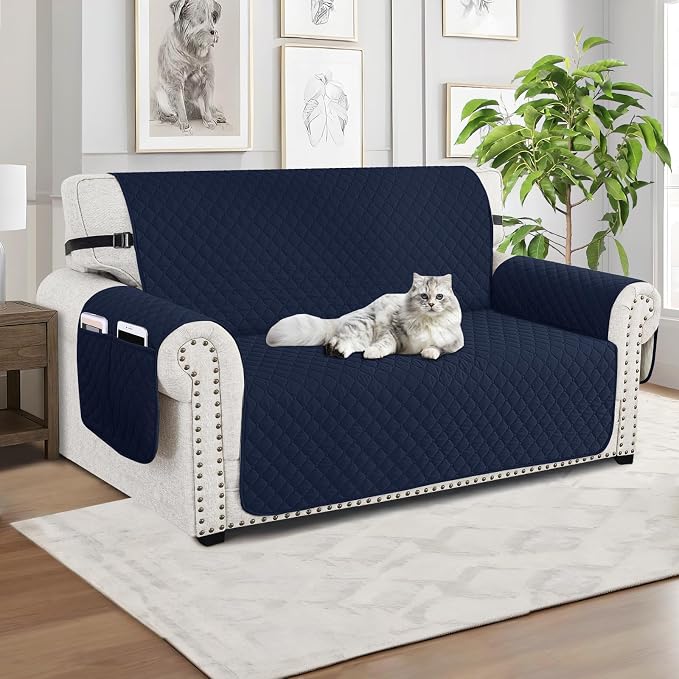 XINEAGE Waterproof Loveseat Sofa Cover, Washable Slipcover 2 Seater Couch Cover - Image 2