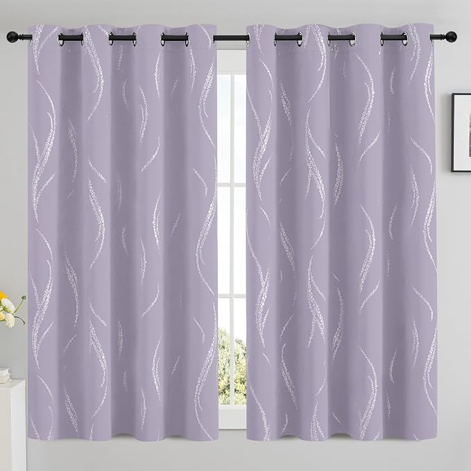 Yakamok Lilac Light Blocking Curtains - Image 2