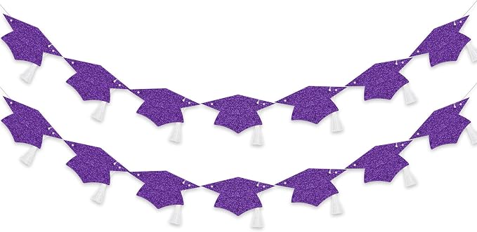 Graduation Cap Tassel Banner Party Decoration Congratulations Hat Garlands by Unknown