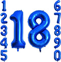 Navy Blue Number 18 Balloon 40 Inch, Shiny Foil Adulthood Party Supplies | by Unknown