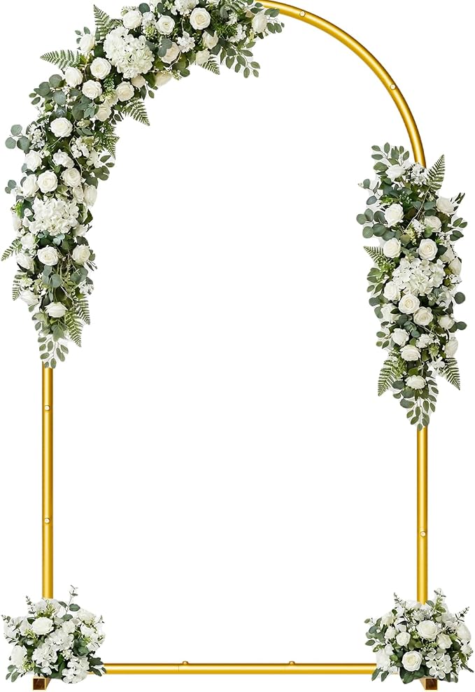 7.2FT Metal Wedding Arch Backdrop Stand, Stable Balloon Arch Frame by CLUDPARK