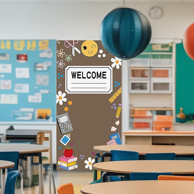 HunnmingRe Boho Classroom Decor Welcome Back to School Banner First Day of - Image 7