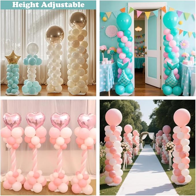Balloon Column Stand Kit Sets of 2, 80 Inch Adjustable Balloon Stand Balloons - Image 3