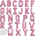 TONIFUL Pink Letter Balloons 26 Pcs 1 Set A-Z Alphabet Banner Kit – 16 Inch by TONIFUL