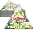 KETABAO – 11" Customized Triangle Photo Magnets for Refrigerators and Cars – Personalized Magnetic Decoration for Homes and Storage Cabinets