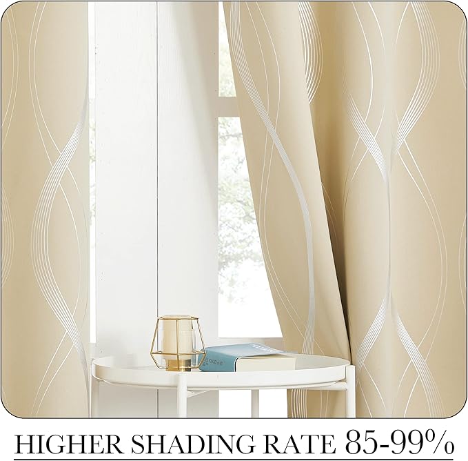 NICETOWN Kitchen Blackout Curtain Panels, Stone Blue, 34 by 54 Inch, Window - Image 4