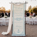 Mapileng Nautical Wedding Linen Wall Tapestry Welcome Banner, Personalized by Mapileng%E2%84%A2