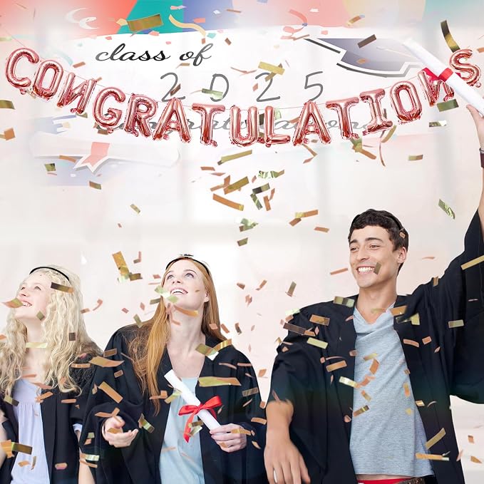 16 Inches CONGRATULATIONS Balloons Hanging Banner Decorations, Mylar Letter - Image 7