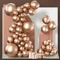 PartyWoo Metallic Rose Gold Balloons 85pcs Chrome Champagne Gold Color | by PartyWoo