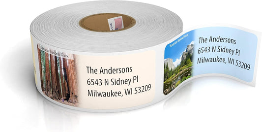 Customized Personalized Address Labels - Made in The USA by Kenco (500 Labels, National Parks)