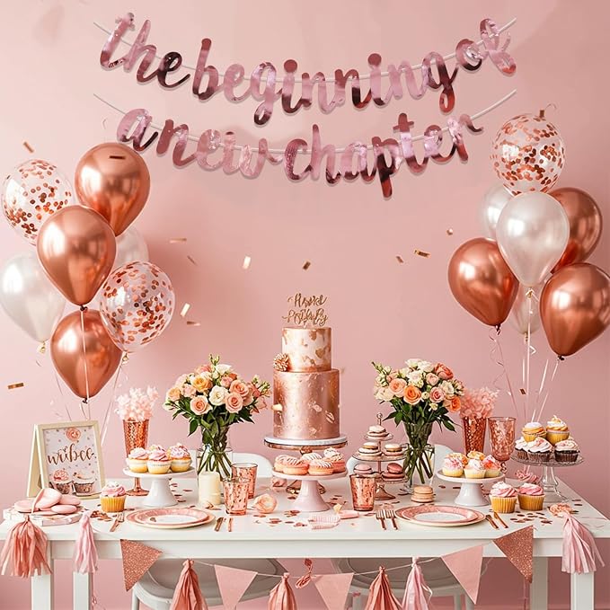 BEISHIDA Bright Rose Gold Pre-Strung The Beginning of A New Chapter Banner | - Image 5