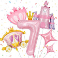 Minyu 6-Piece Princess Theme Party Decoration Set: Princess Carriage + Pink by Unknown