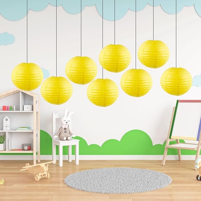 Yellow Chinese Paper Lanterns - Image 2