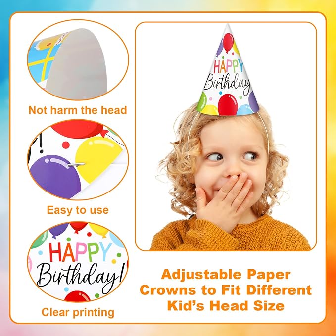 Lonfliness 32Pcs Colorful Party Hats - Image 3