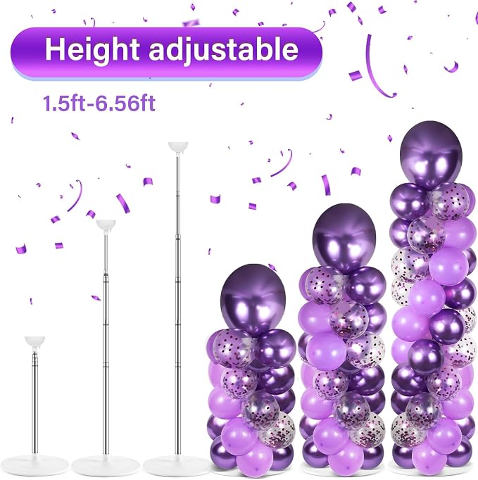2 Sets Adjustable Balloon Column Stand Kit - Image 4