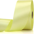 1-1/2 Inch 30 Yards Rice Yellow Solid Satin Ribbon by Unknown