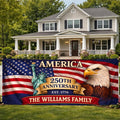 Personalized 250 Years of Freedom USA Banner 1776-2026, Patriotic American by LOVELYPOD