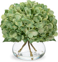 Hollyone Dark Green Hydrangea Artificial Flowers by Hollyone