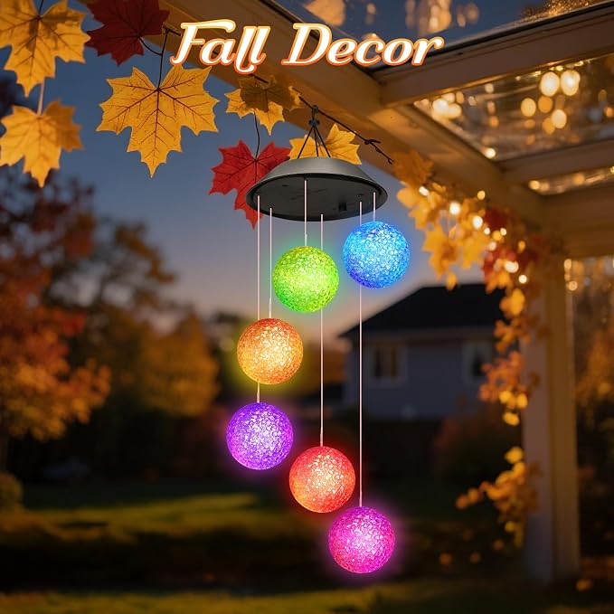 Winzwon Solar Lights Outdoor Wind Chimes - Image 2