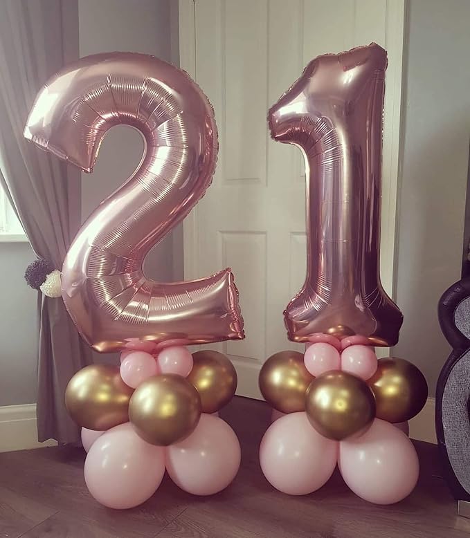 40 Inch Rose Gold 22 Balloons Giant Number 22 Balloons Rose Gold 22 Birthday - Image 3