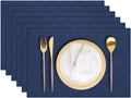 Cloth Placemats Set of 6, Cotton Linen Blend Machine Washable Durable Linen by LANDVIEW