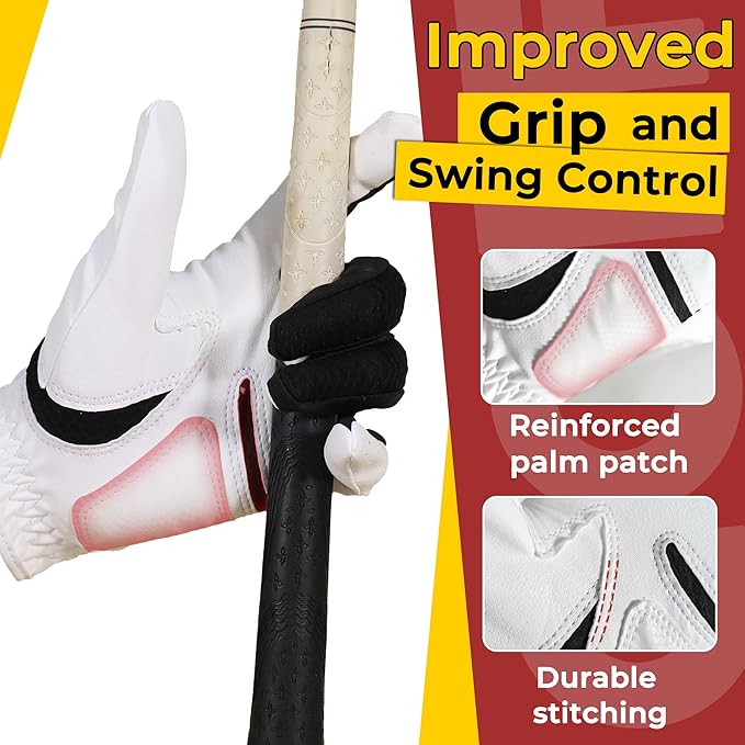 Golf Gloves Mens & Womens Performance Golf Gloves,Luxurious Palm Material for Unmatched Feel
