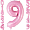 Pink Number 9 Balloon 40 Inch, Big Large Foil Helium Number Balloons, Jumbo by AIQINHU