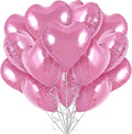 TONIFUL 30 Pcs Pink Heart Balloons 18 Inch Heart Shape Foil Mylar Balloons | by TONIFUL