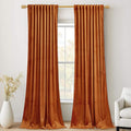 Orange Velvet Curtains for Nursery Cafe Store, W52 x L96, 2 Panels | Nursery by StangH