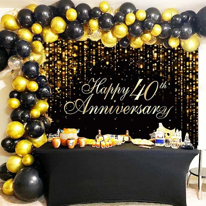Happy 40th Anniversary Backdrop - Image 4
