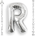 AULE 40 Inch Silver R Balloon Letter Foil A-Z Birthday Big Alphabet | Birthday by AULE