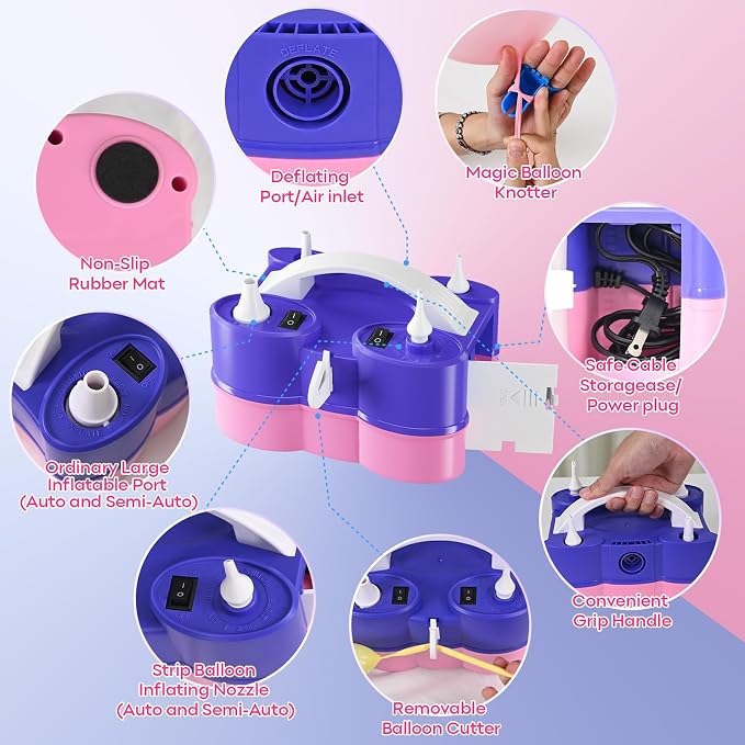 3-in-1 Electric Balloon Pump, Portable Electric Air Pump - Image 4