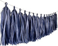 Navy Blue Tassel Garland Banner Tissue Paper Tassels by Unknown