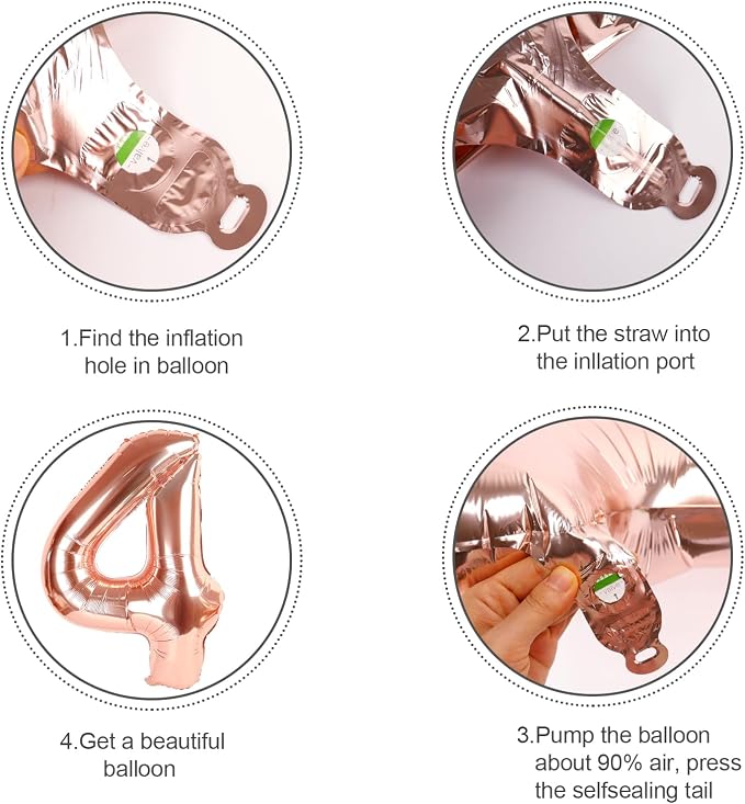 Numbers 12 Balloon 40Inch Rose Gold Balloons - Image 6