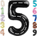 Number 5 Balloons 40 Inch for 5 15 Birthday Party Decorations, Line Black | by Mluchee