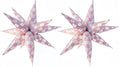 2 * 12Pcs Pink Silver Holographic Explosion Star Foil Balloons/Iridescent by baoonworlld
