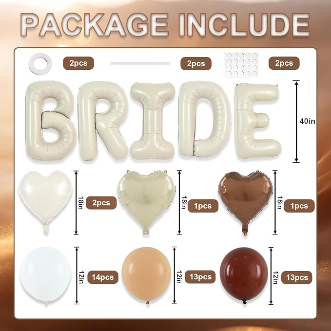 TONIFUL 40 Inch Giant Bride Balloon Bachelorette Party Decorations - Image 2