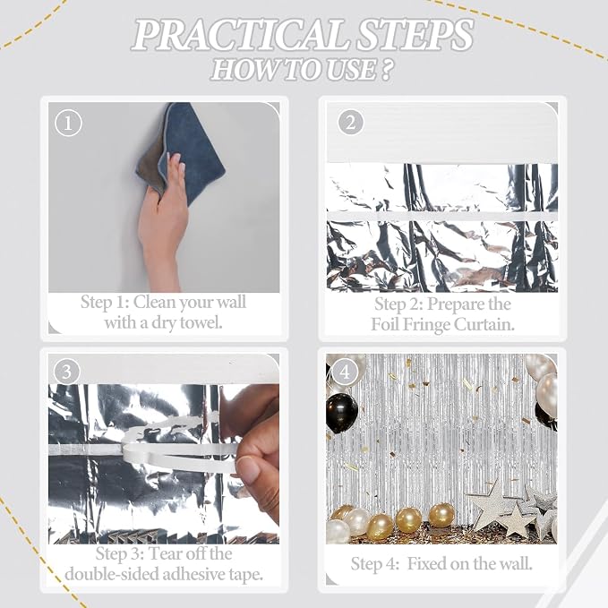 DECOCKRAT 2 Pack Foil Fringe Backdrop - Image 2