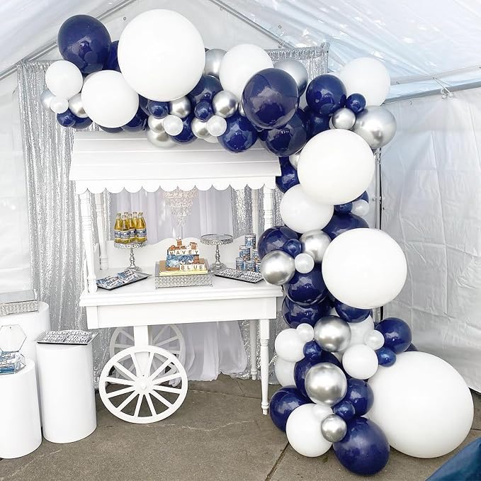 Awenztech 122pcs Navy Blue Balloons, 18 12 10 5 inch Navy Blue Balloons - Image 4