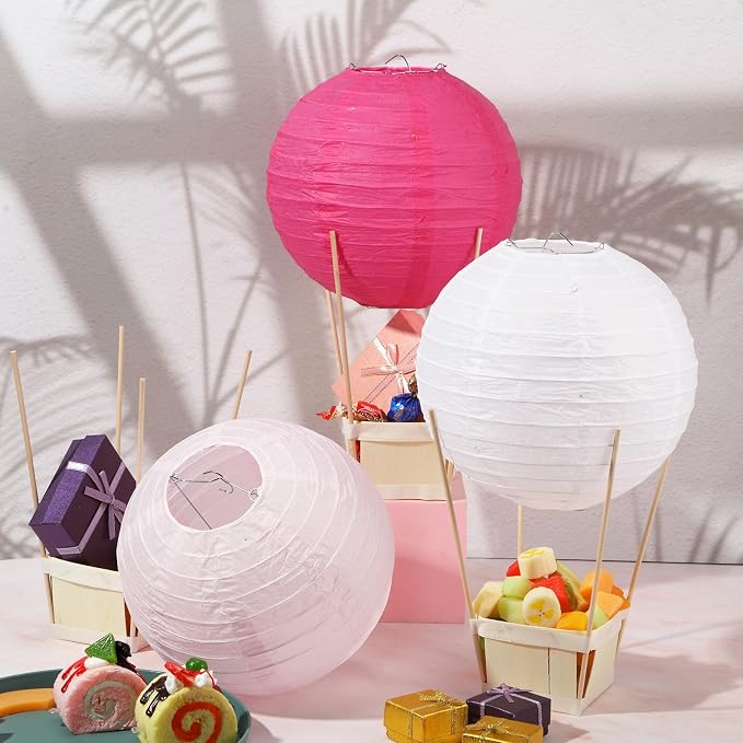 24 Set Hot Air Balloon Table Centerpieces Baby Shower Party Decoration Paper - Image 5