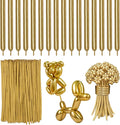 RUBFAC 260 Long Metallic Gold Twisting Balloons by RUBFAC