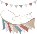 2Pcs Triangle Bunting Flag No-DIY Cotton Fabric Garland Reusable Party Banner by DIAKOPES