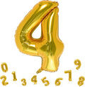 32 Inch Gold Number 4 Balloons Foil Ballon Digital Birthday Party Decoration by MEIDUOCO